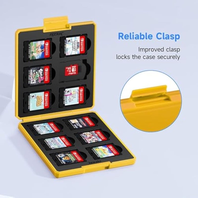 MWS-للتخييم Game Card Case for Nintendo Switch,Portable & Thin Hard Shell Box, Protective Shockproof Cartridge Holder Carrying Storage Case Box with 12 Cartridge Slots for Switch NS NX - Image 5